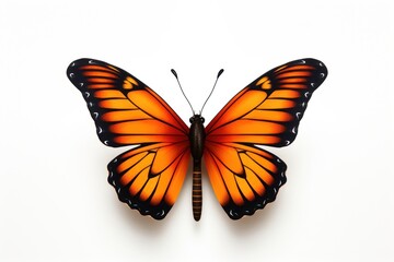 Fototapeta premium Butterfly animal insect white background.