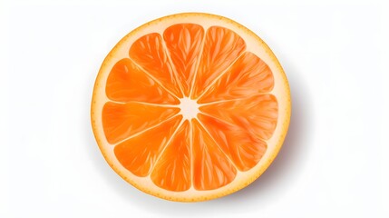 Closeup of a freshly cut juicy and vibrant orange slice isolated on a transparent background  The image showcases the natural beauty and nutritional value of this popular citrus fruit
