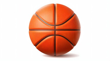 Fototapeta premium basketball ball isolated on transparent background Sports equipment for basketball game court competition and training