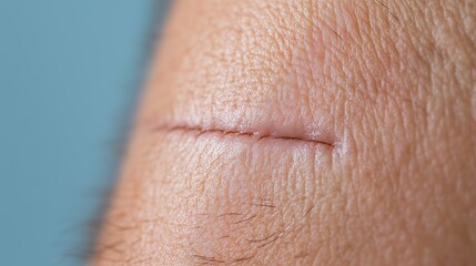 Fototapeta premium Close-up of healed scar on human skin
