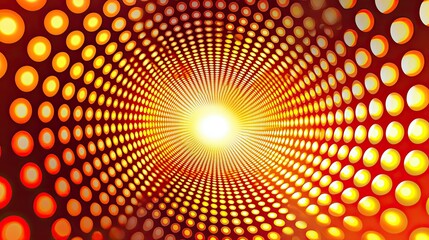 Radiant abstract digital art with circular patterns and central glow