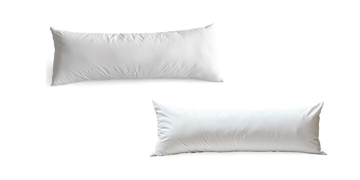 White Fluffy Body Pillow on a Transparent Background - Powered by Adobe