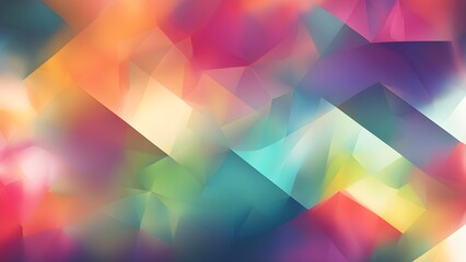 Obraz premium Abstract colorful blurred polygonal background with pastel hues.
