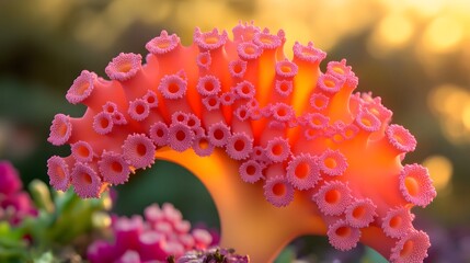 Vibrant Coral Reef AI Art, Abstract Pink Ocean Flora