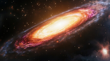 Fototapeta premium Nebula transparent vector galaxy star vector background. Spiral milky way abstract cosmic light in galactic system. Realistic andromeda glow with black hole and glitter mystery purple twist illusion.