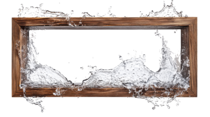 Paint splash frame on transparent background