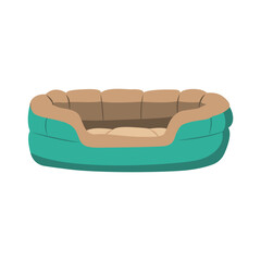 Pet bed. Accessory for domestic cats and dogs. Vector illustration on a white background.