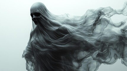 Fototapeta premium ghostly apparition in the misty fog. Generative AI