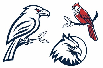 Obraz premium Verity of bird logo