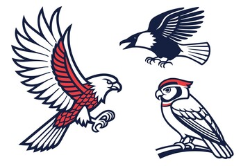 Obraz premium Verity of bird logo