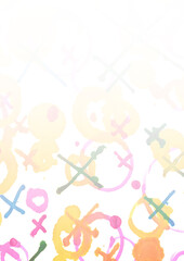 カラフルな手描き模様の水彩テクスチャ背景