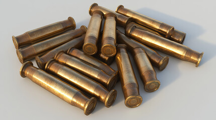 Bullet cartridges, ammunition for gun, rifle, pistol and firearm weapons. Vector realistic set of 3d brass, copper and metal ammo, slugs and shells different calibers