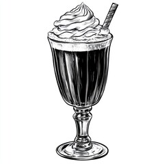 A Delicious Iced Coffee Drink with Whipped Cream