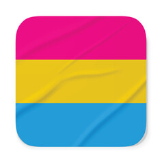 Pansexual Flag Stickers. Glue-on, wrinkled stickers or labels	
