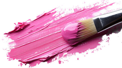 Fototapeta premium brush and paint isolated on white background 