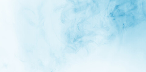 Light blur background with cyan, blue fog floating in the air.