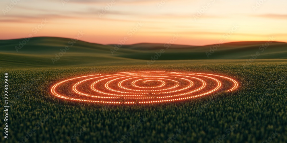 Poster Neon Sensor Grid on Cropland Tech-Driven Data Visualization for Precision Agriculture - Enhancing Sustainable Farming with Real-Time Analytic Interfaces