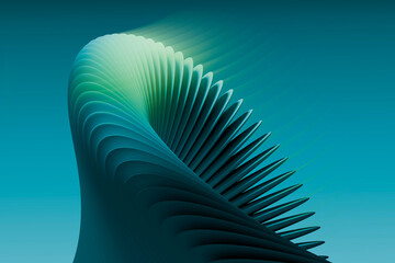 A smooth wave-like abstract design with layered edges and curves