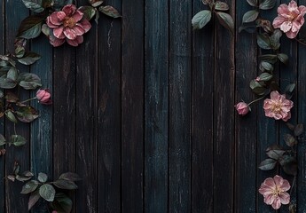 Old wood wall background and texture for interior exterior decoration and industrial construction concept design