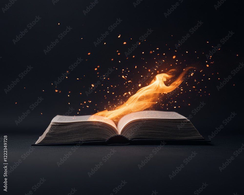 Poster vibrant creative concept open book with light burst for inspirational storytelling - dynamic content