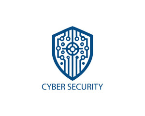 Modern cyber security logo Template. Cyber security logo icon symbol vector illustration.
