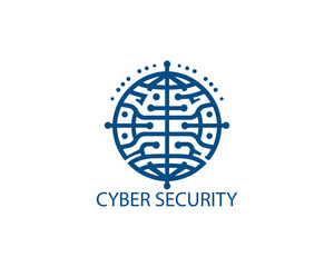 Modern cyber security logo Template. Cyber security logo icon symbol vector illustration.