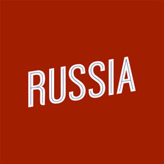 Stylish Russia Typography Vector Illustration with Colorful Background and Creative Text Design Template for Patriotic and Cultural Celebrations