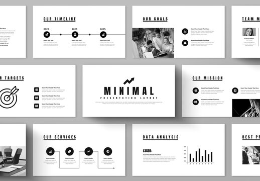 Clean Minimal Presentation Template With Clean Layout