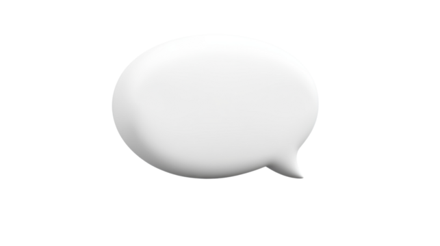 Text box, speech bubble on transparent background  - Powered by Adobe