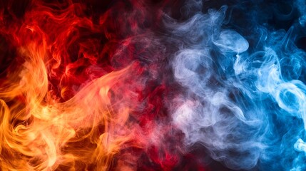 Fototapeta premium Abstract Red Blue Smoke Swirls Background Texture