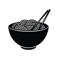 bowl of rice vector silhouette