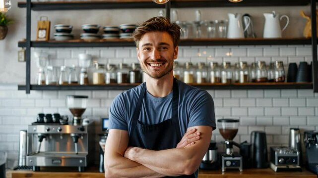 The Smiling Young Barista