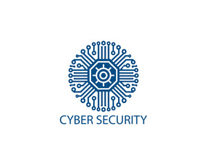 Modern cyber security logo Template. Cyber security logo icon symbol vector illustration.