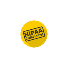 HIPAA compliant circle icon isolated on transparent background