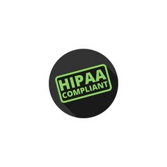 HIPAA compliant circle icon isolated on transparent background