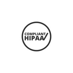 HIPAA compliant circle icon isolated on transparent background