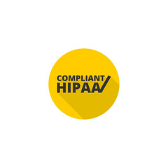 HIPAA compliant circle icon isolated on transparent background