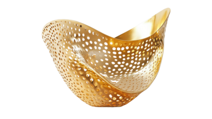 Golden trophy on transparent background