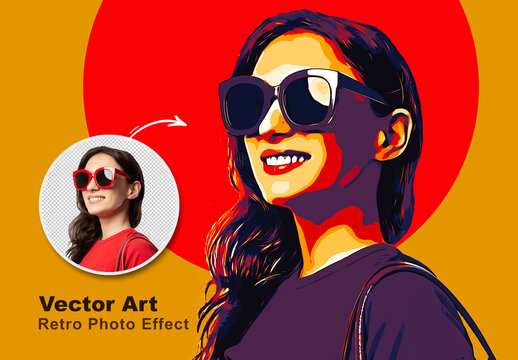 Vector Art Retro Photo Effect