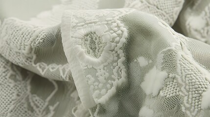Elegant Sage Green Fabric with Embroidered Floral Pattern