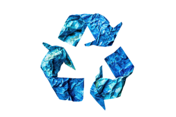 Recycled Blue Symbol of Sustainability