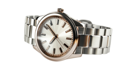 Sleek Rose Gold and Silver Wristwatch