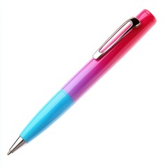 Colorful pen, studio shot, white background, writing tool