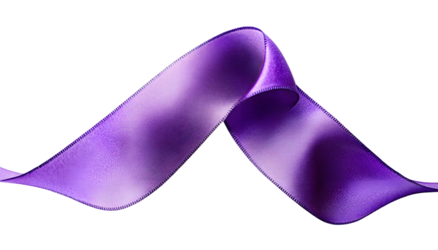 purple ribbon on a white background, representing general cancer awareness, Alzheimer's disease, and domestic violence awareness