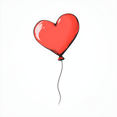 a heart-shaped balloon floating in the air