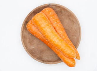 Carrots on white background