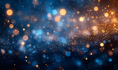 Blue background, bubbles floating in the air, vector illustration style, Generative AI