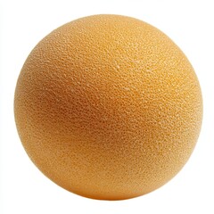 Orange foam ball isolated on white background