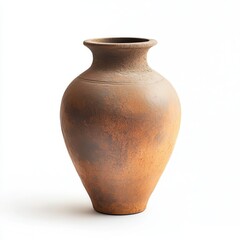 Rustic Clay Pot Studio Shot, White Background