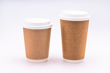Close-up of a compostable coffee cup, Take Away Coffee Cup, PAPER COFFEE CUPS-Stock photo of a paper coffee cup.